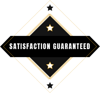 A black diamond shape featuring the white text