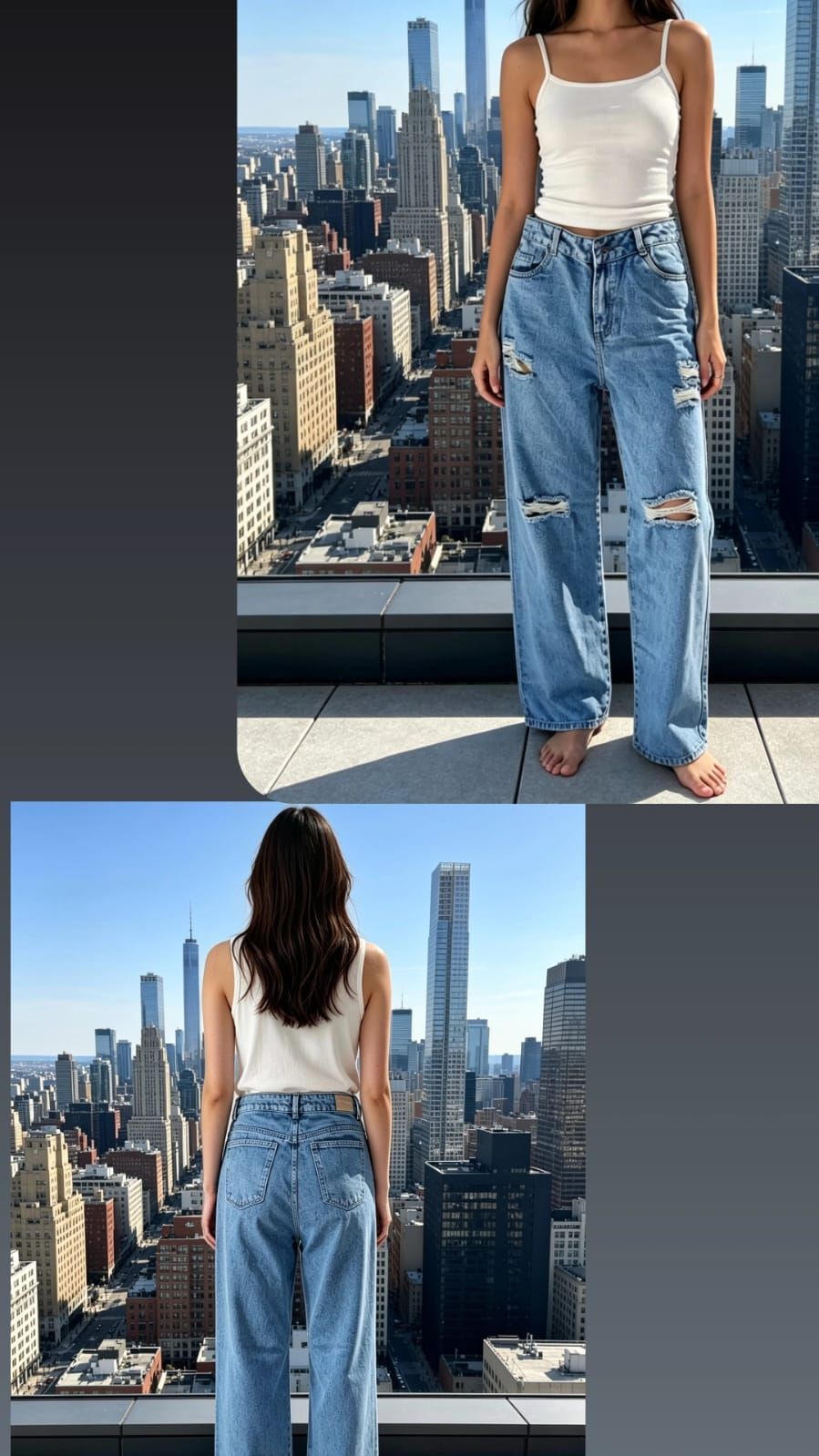 PANTALON PALASO CON ROTOS