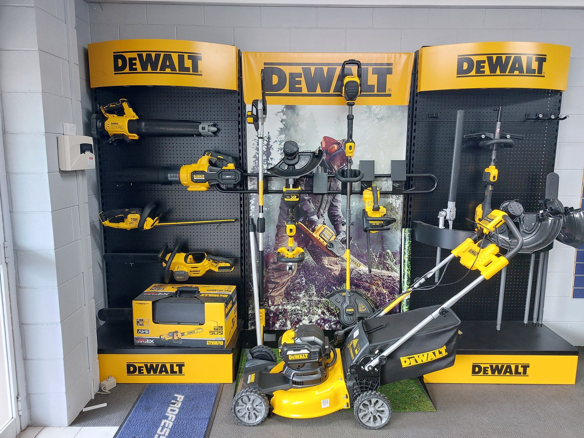 DEWALT® Power Tools Display in a Store — Professional Small Engines in Aitkenvale, QLD
