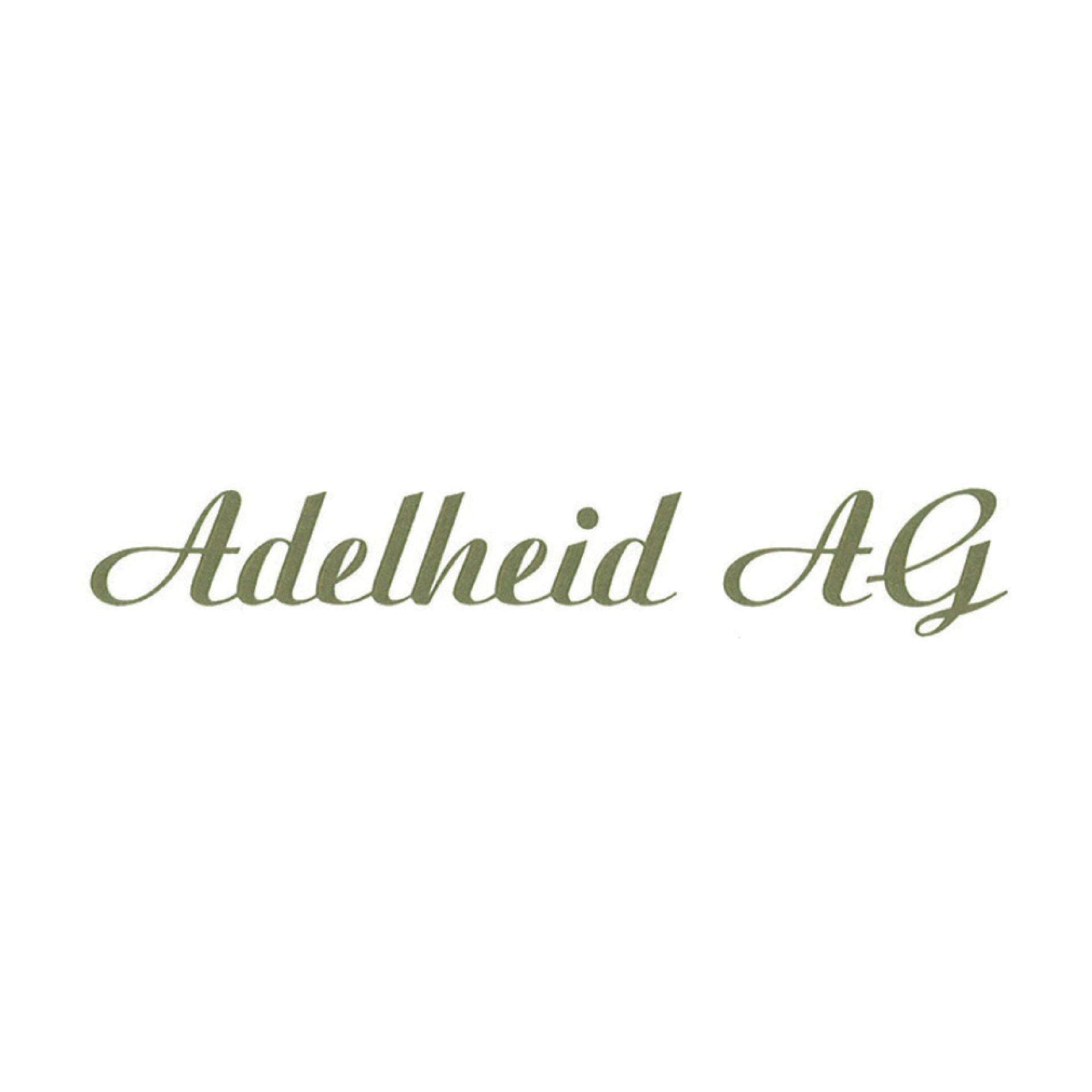 un logo per adelheid ag su sfondo bianco