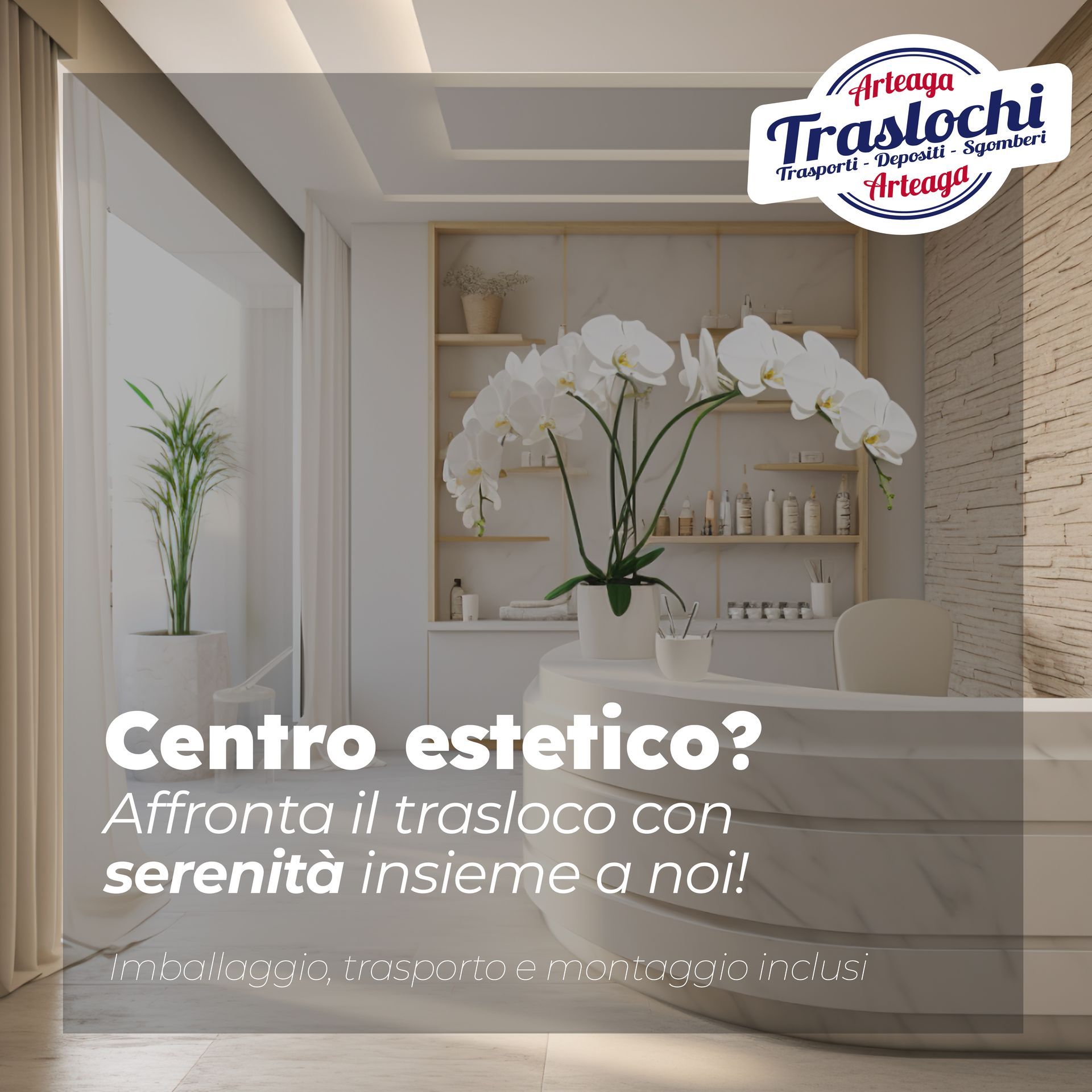 A picture of a room with flowers and a sign that says centro estetico
