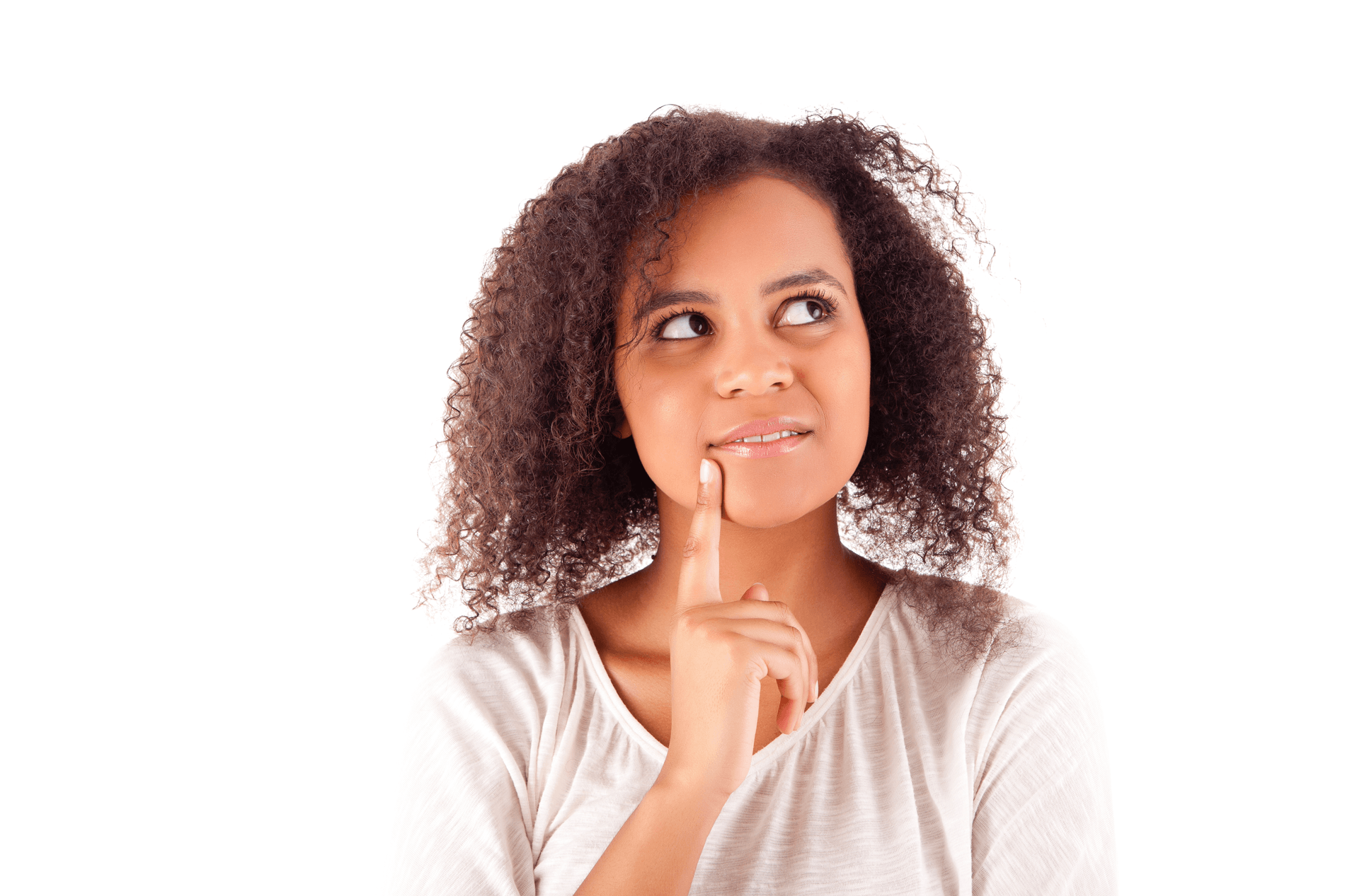 Unhappy woman sitting on knees, hugging yourself