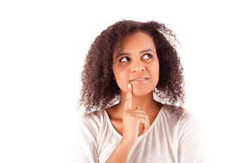 Unhappy woman sitting on knees, hugging yourself