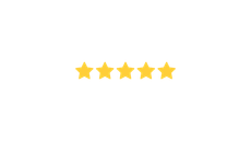 A row of four yellow stars on a white background.