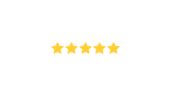 A row of four yellow stars on a white background.