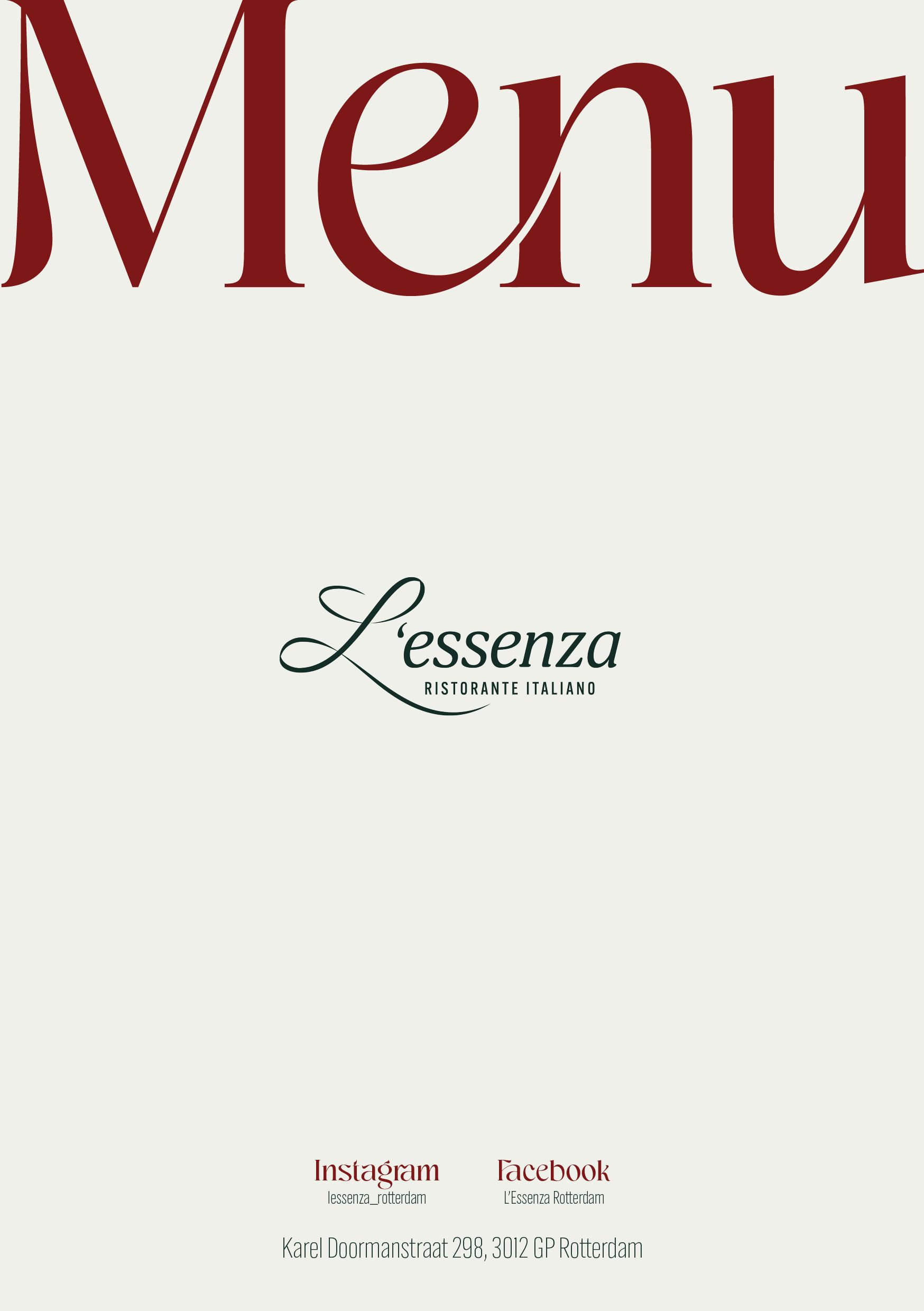 Menu cover for 