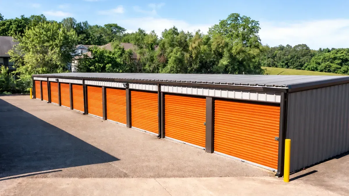 Drive-up storage units at Stinger Storage East Main on S Lacey St in Jackson, MO