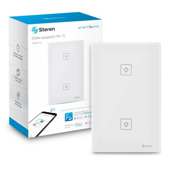 DOBLE APAGADOR TOUCH WIFI DE PARED