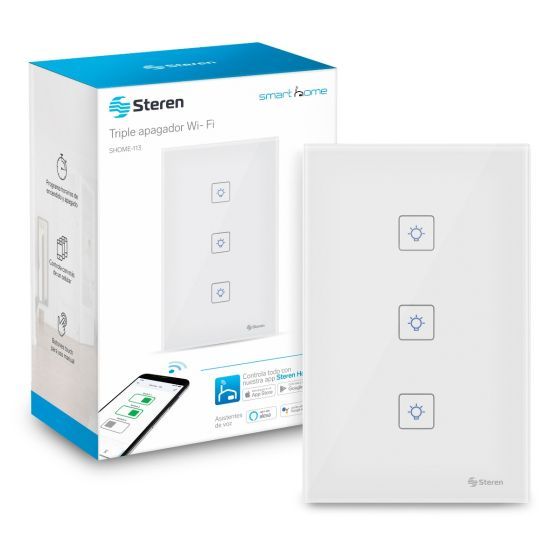 TRIPLE APAGADOR TOCUH WIFI DE PARED