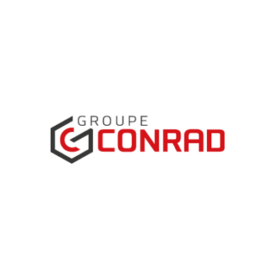 Un logo rouge et noir pour le groupe conrad