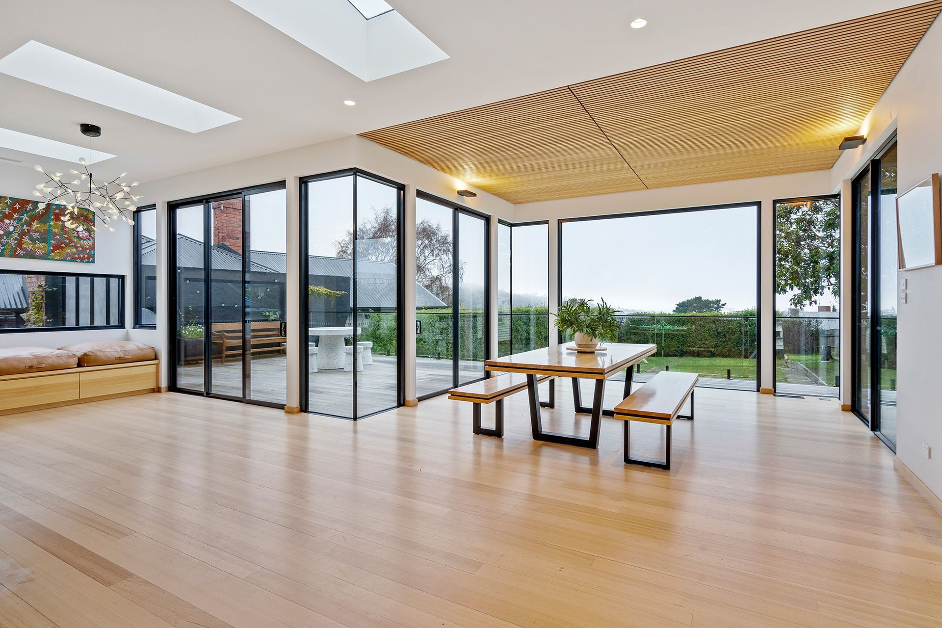 Photo showing renovation of dining room at Boa Vista Road