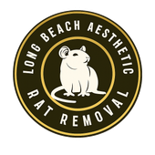 Circular logo with a cream-colored rat in the center, surrounded by gold and dark green text: 