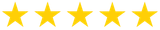 Five yellow, five-pointed stars arranged in a horizontal row.