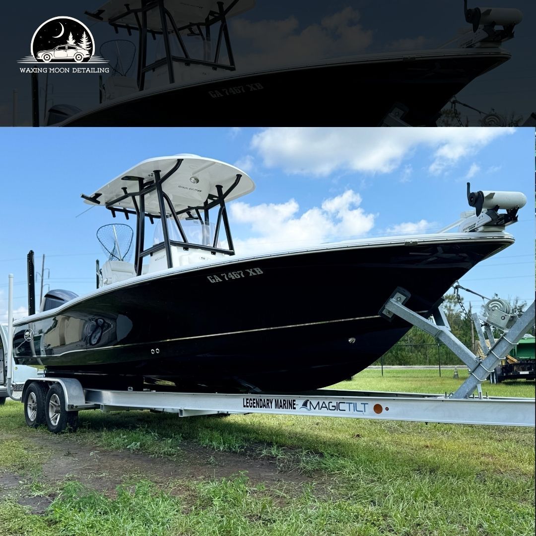 A boat on a trailer