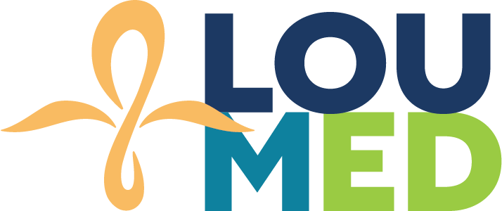A logo featuring an orange abstract leaf symbol next to the text