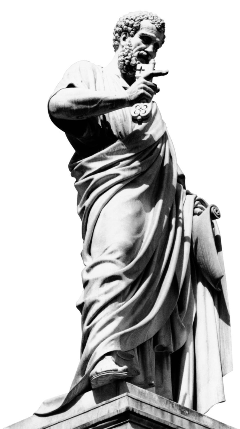 Saint Peter's statue, outside St. Peter's Basilica, Rome.