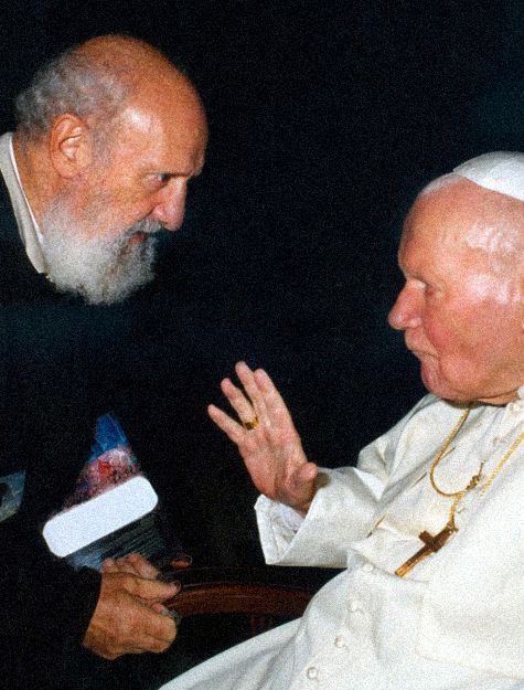Padre Andrea D'Ascanio with  St. John Paul II