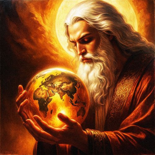 God the Father Holds Creation in His Hands