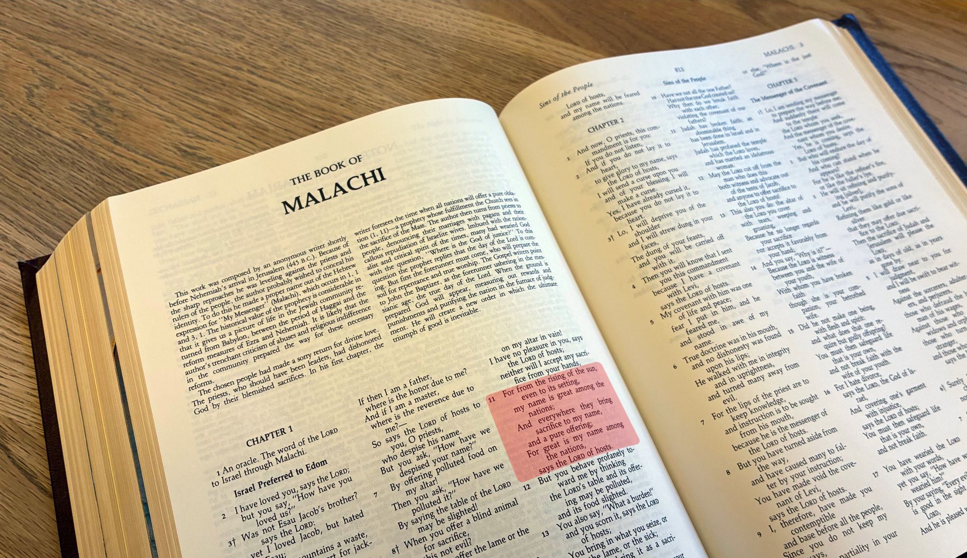 Malachi 1:11 - The Early Church Fathers saw this scripture as being fulfilled by Jesus establishing the Eucharist.