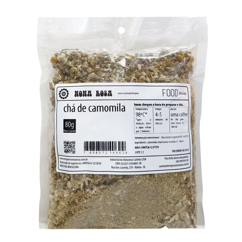 chá de camomila embalagem grande