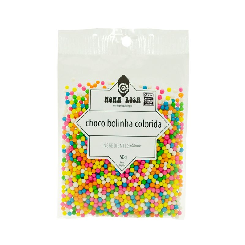 confeito cereal de arroz coberto com açúcar e corante