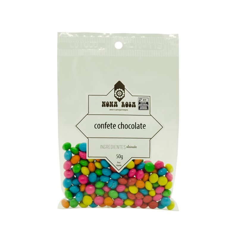 confeito pastilha chocolate