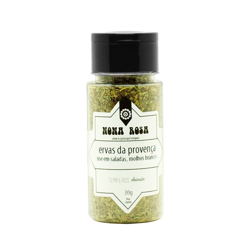 ervas da provença em frasco pet com tampa peneira flip top