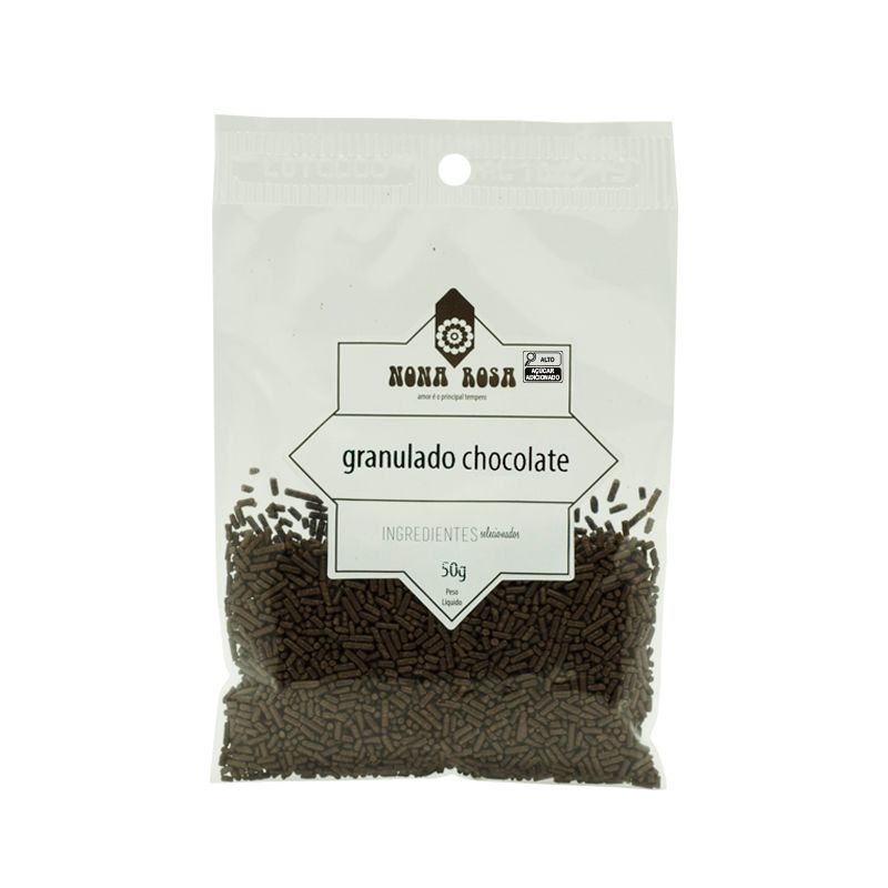 confeito granulado de chocolate