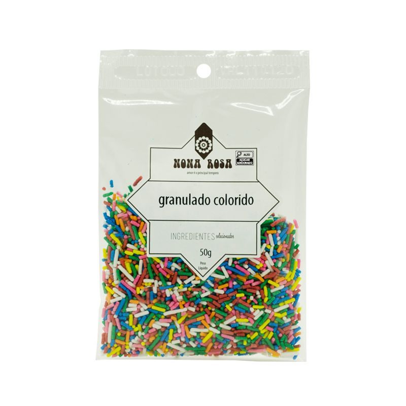 confeito granulado de chocolate colorido