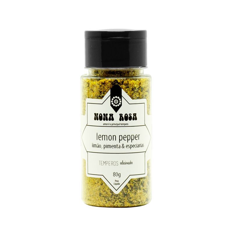 lemon pepper em frasco pet com tampa peneira flip top