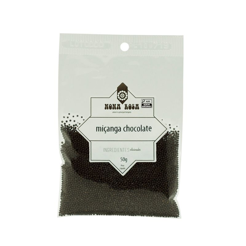 confeito miçanga chocolate