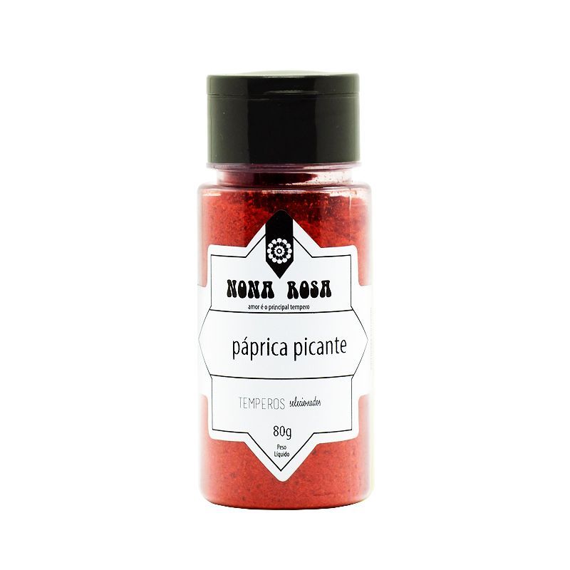 páprica picante em frasco pet com tampa peneira flip top