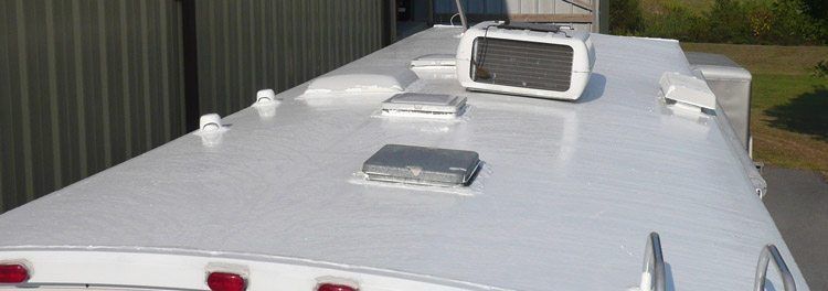 A white RV Roof