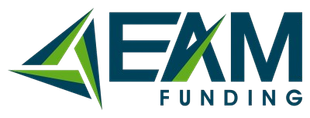 Logo for EXM Funding, with an abstract triangle shape and the letters EXM in teal. Below, 