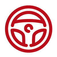 Red stylized logo with the letters P R N D and dots on a white background