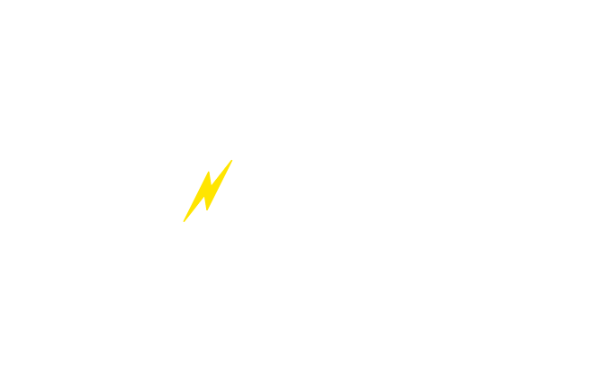 Um ícone de raio amarelo centralizado em um fundo branco.