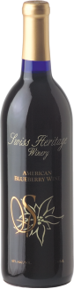 Bottle of Swiss Heritage Winery American Blackberry Wine.