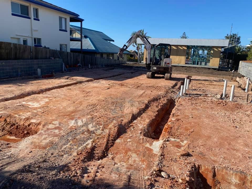 A Construction Site With a Bulldozer  — Jaya Rose Earthworks and Landscape Contractors In Gulmarrad, NSW