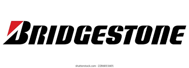 Bridgestone logo: black text on white with a red and white shape.