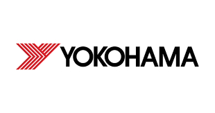 Yokohama tires logo: Red chevron with parallel lines to the left of