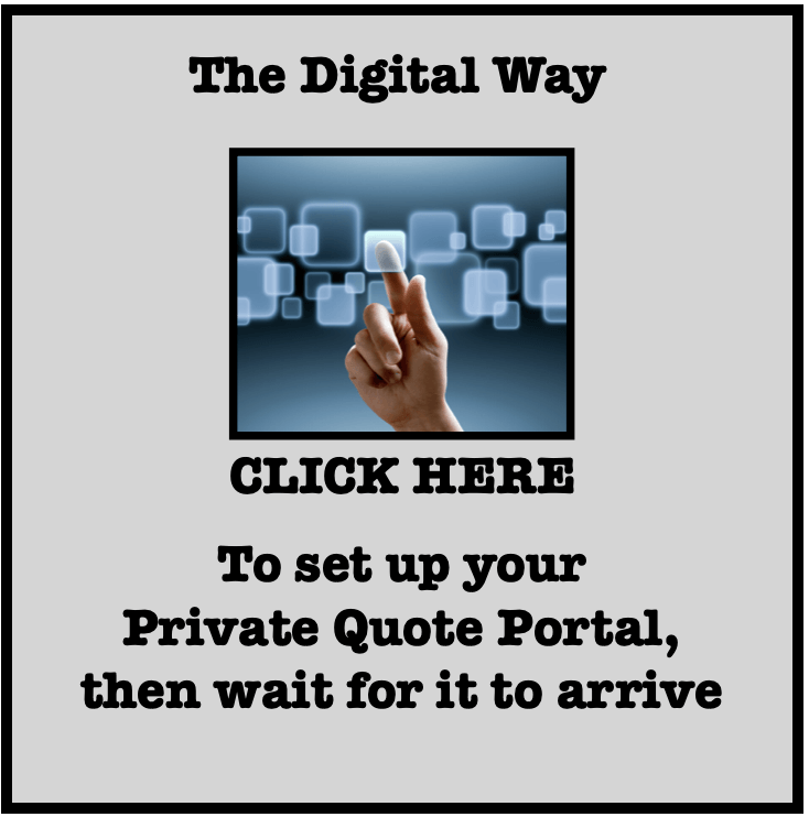 Advertisement: hand touching a screen, text 