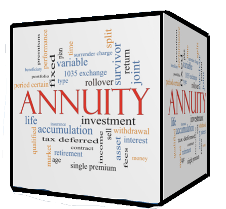 A 3D cube with the word