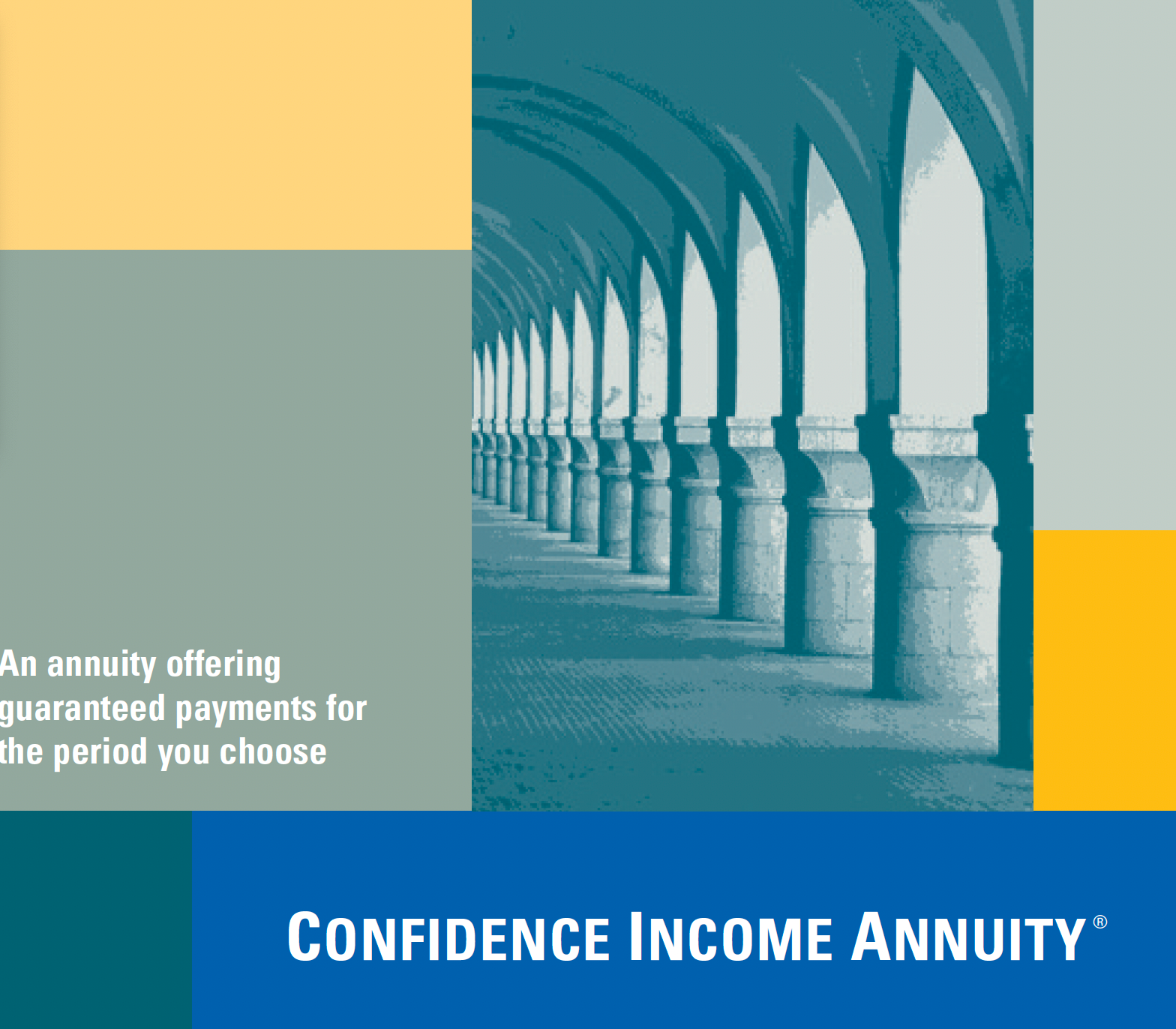 Arched corridor; text: 