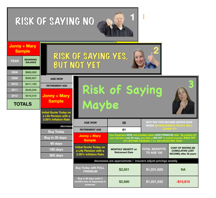 Three slides titled 