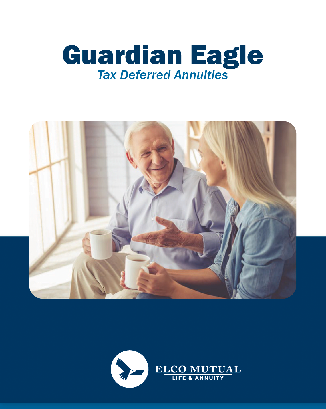 Cover: Elderly couple with mugs, white text 
