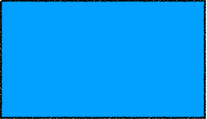 Blue rectangle with a black scribbled border.