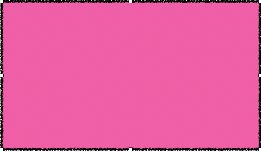 Pink rectangular shape with a textured black outline.