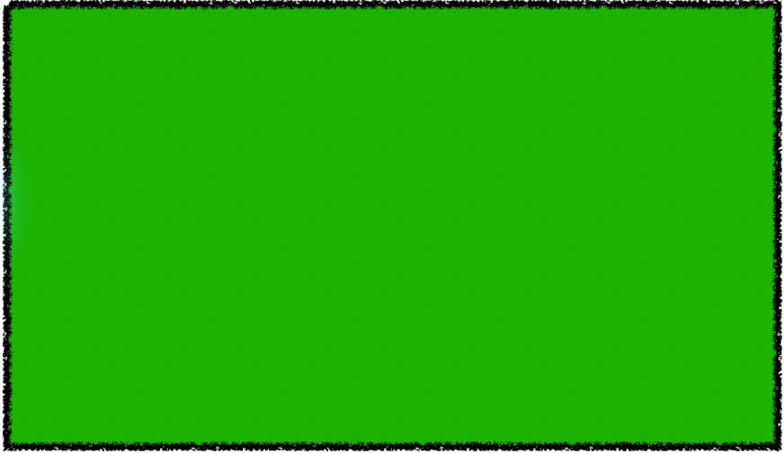 Bright green rectangle with a jagged black border.