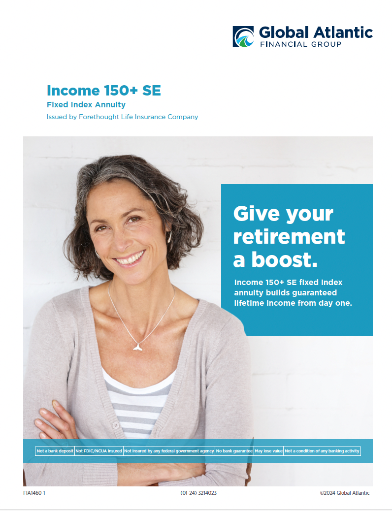 Smiling woman with short gray hair, wearing a necklace. Blue text: 