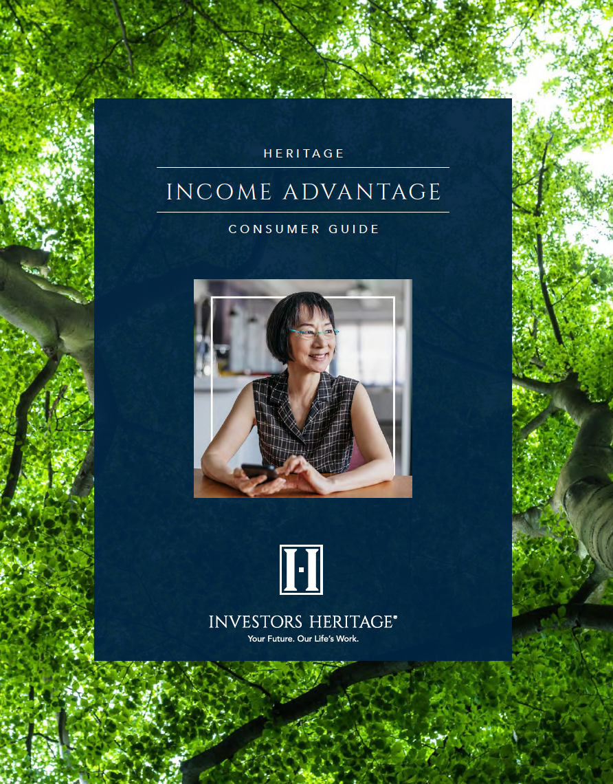 Brochure cover: Woman smiling, title 